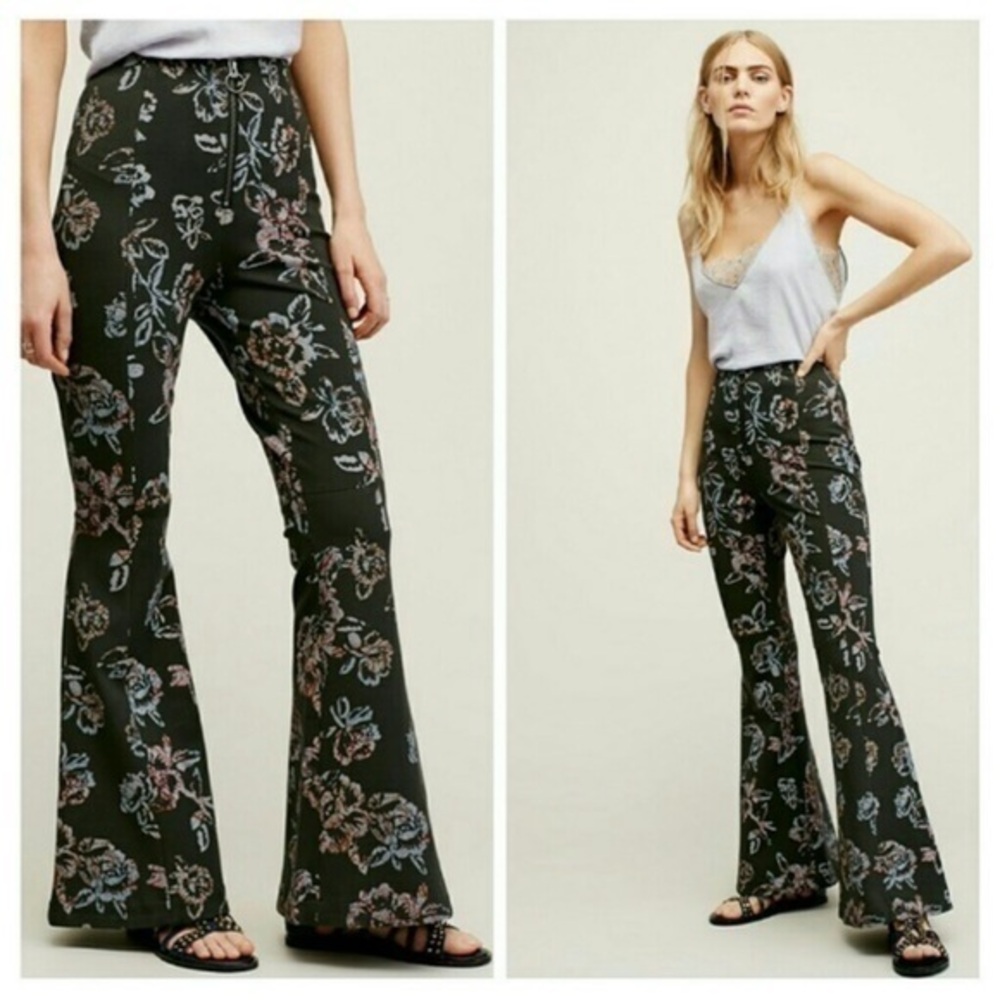 NWT Free people zip up flare bell bottom pants